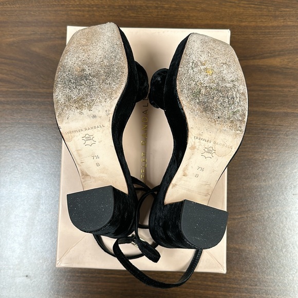 Loeffler Randall Fae Platform Sandal in Black Velvet - Picture 8 of 14